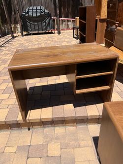 Free Table Desk Cabinet Drawes Coffee Table on Wheels wood
