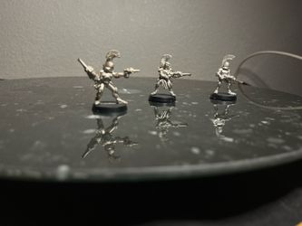 Vintage Warhammer 40K Rogue Trader Eldar Pirates Guardians Metal Lot of 3 Citadel OOP