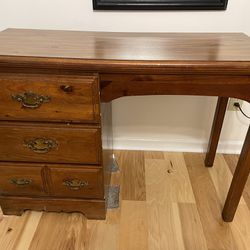 Brown Desk In Good Condition Minor Scratches 