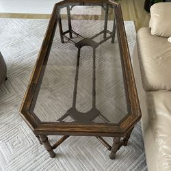 Wood And Glass Coffee Table