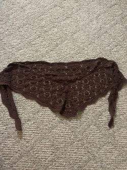 Brown bandana crochet top