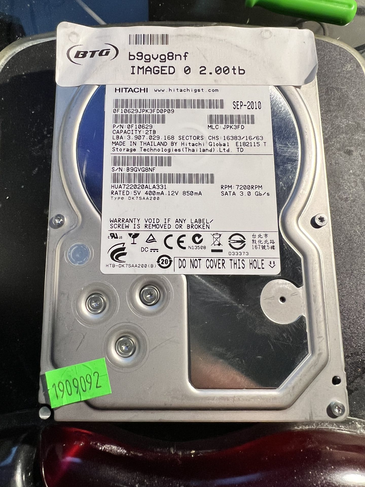 HITACHI 2 Tb Hard Drive