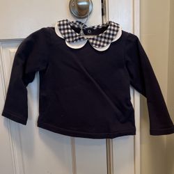 Jacadi Baby Girl Fleece Lining Blouse Size 24 Months Old 