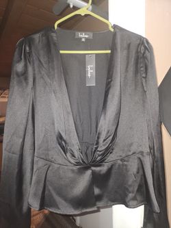 New black Satin New Blouse From Lulus $25