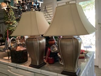Pair Of Gold Lamps
