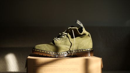 Dr. Martens Olive Green Suede Boots