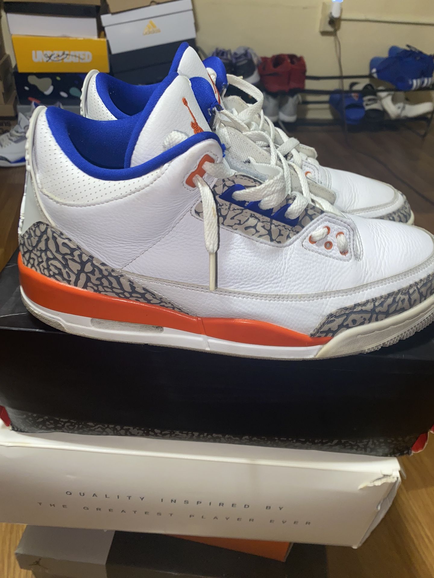 Air Jordan 3’s Retro “Knicks” Size 11.5