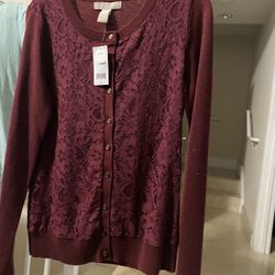 Banana Republic Cardigan Maroon