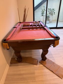 Billiard table and dart game