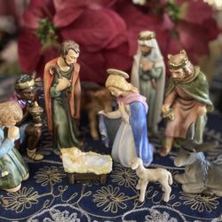 VTG Vintage Rare Hummel Goebel 10 pc Nativity Figurine Set 1965 W Germany HX323