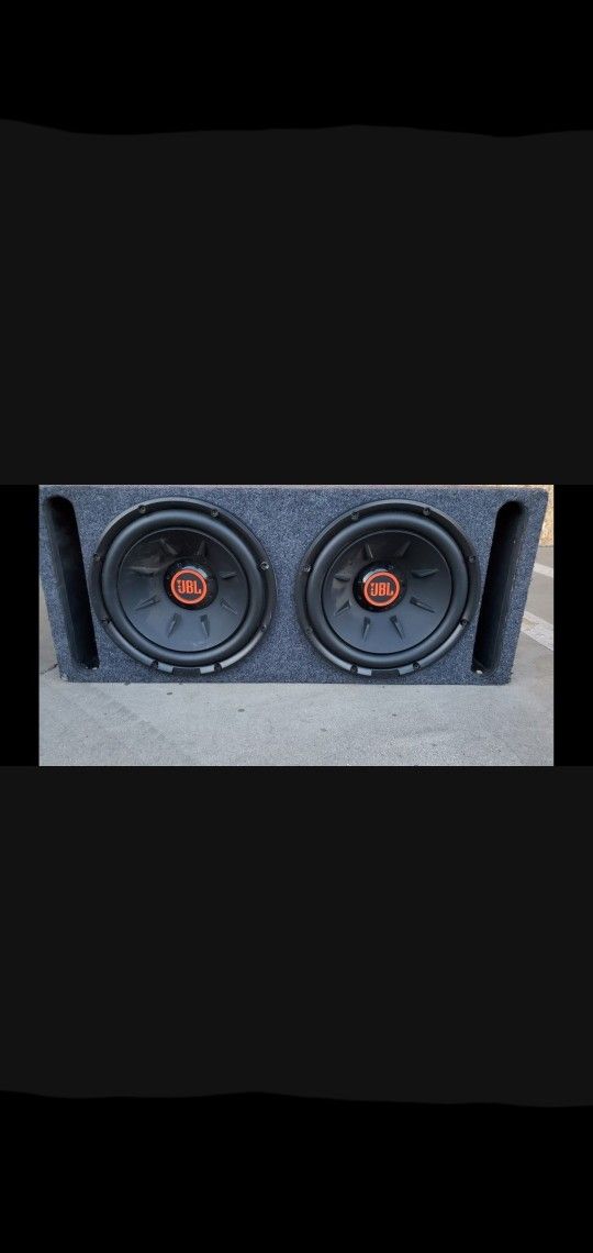 2 JBL 12 inch High Bass SUBWOOFER Custom Compressed Wood LIKE NEW