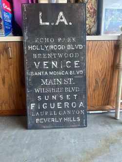 Vintage Style L.A. Neighborhoods Canvas Wall Art