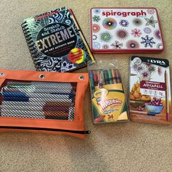 Art Crafts Markers Colored Pencils Crayons Spirograph 