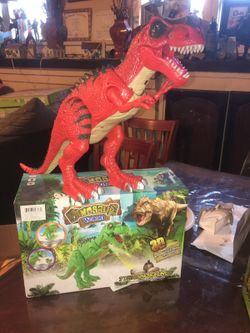 Kids dinosaur with 3 D lights walks n makes sounds