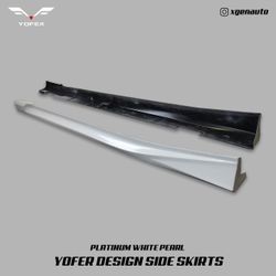 2018-22 Honda Accord Yofer Platinum White Pearl Add-on Side Skirt