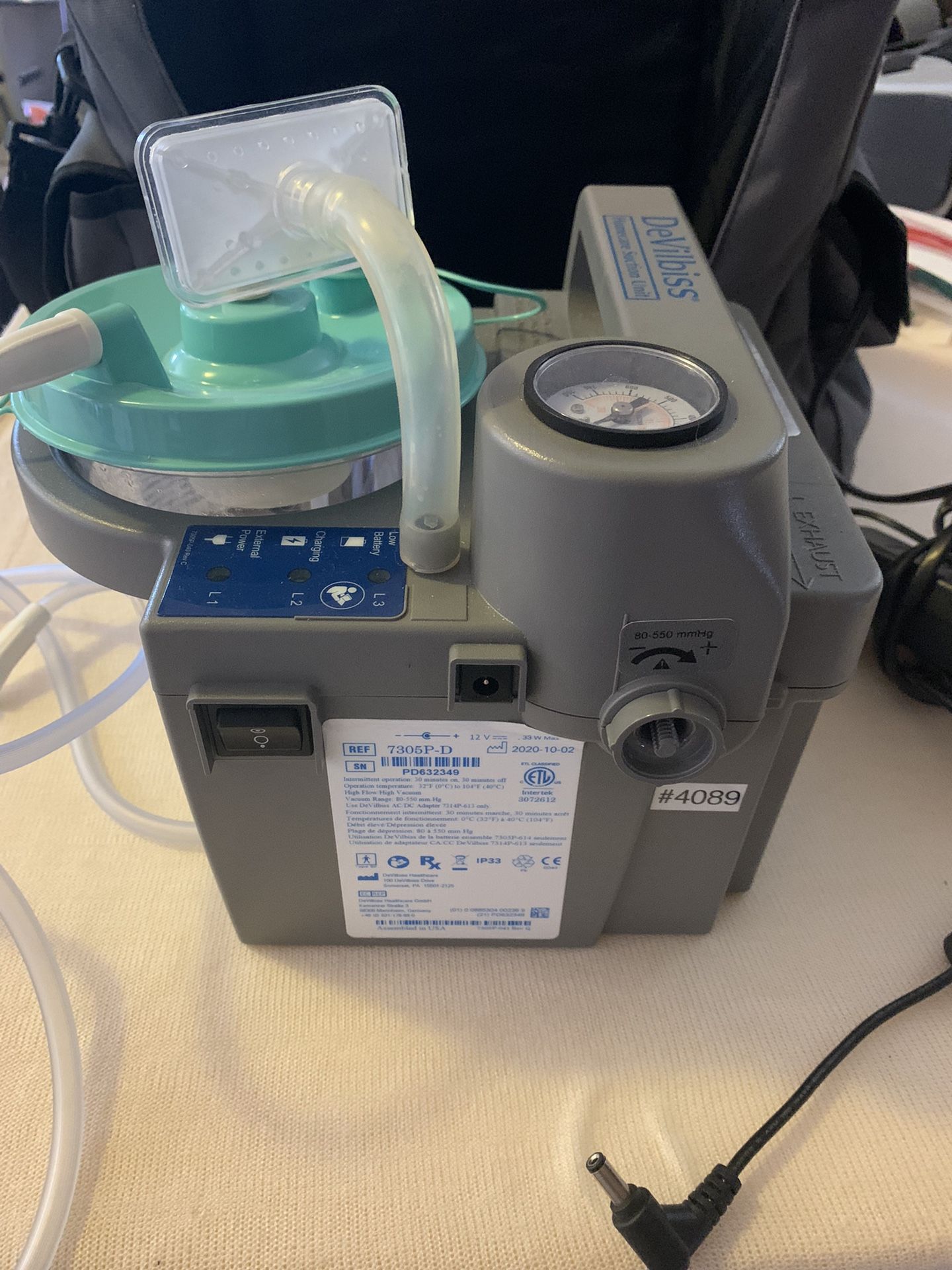 Portable Suction Machine (like New)