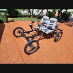 Electric And Pedal four wheel bicycle (English Y Español)