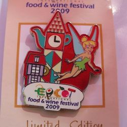 Disney Pin - Tinker Bell Epcot International Food and Wine Festival 2009