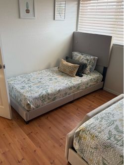 Twin bed with matters