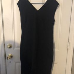 Tahari zip up black dress women’s size 8