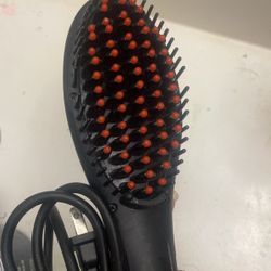 Hair straightening brush