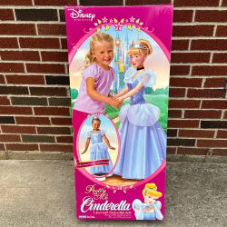 Disney Princess 3 Foot Pretty As Me Cinderella Doll W/ Removable Gown