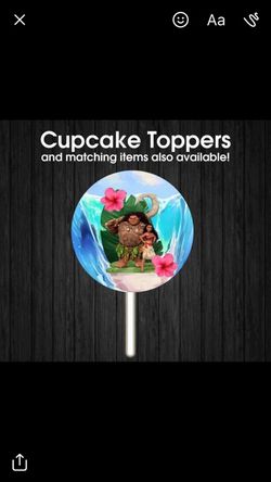Moana cupcake Toppers