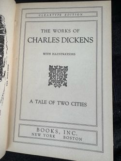 Vintage Charles Dickens Cleartype Edition Books Lot of 2 Vol VI XV Red/Gold
