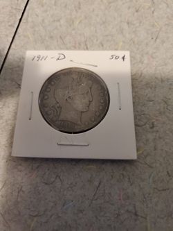 1911 D BARBER HALF DOLLAR 