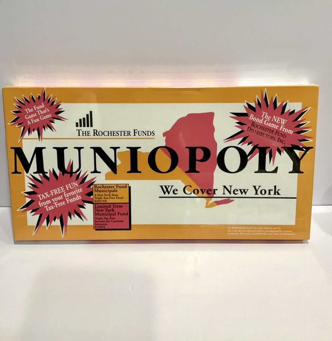 Monopoly New York Munioploly Version Rare Game The Rochester Fund Board Game New