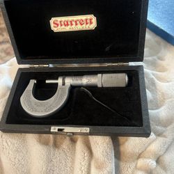 L.S. Starrett Co. Outside Micrometer No. 230 FL W/ Case MADE IN USA