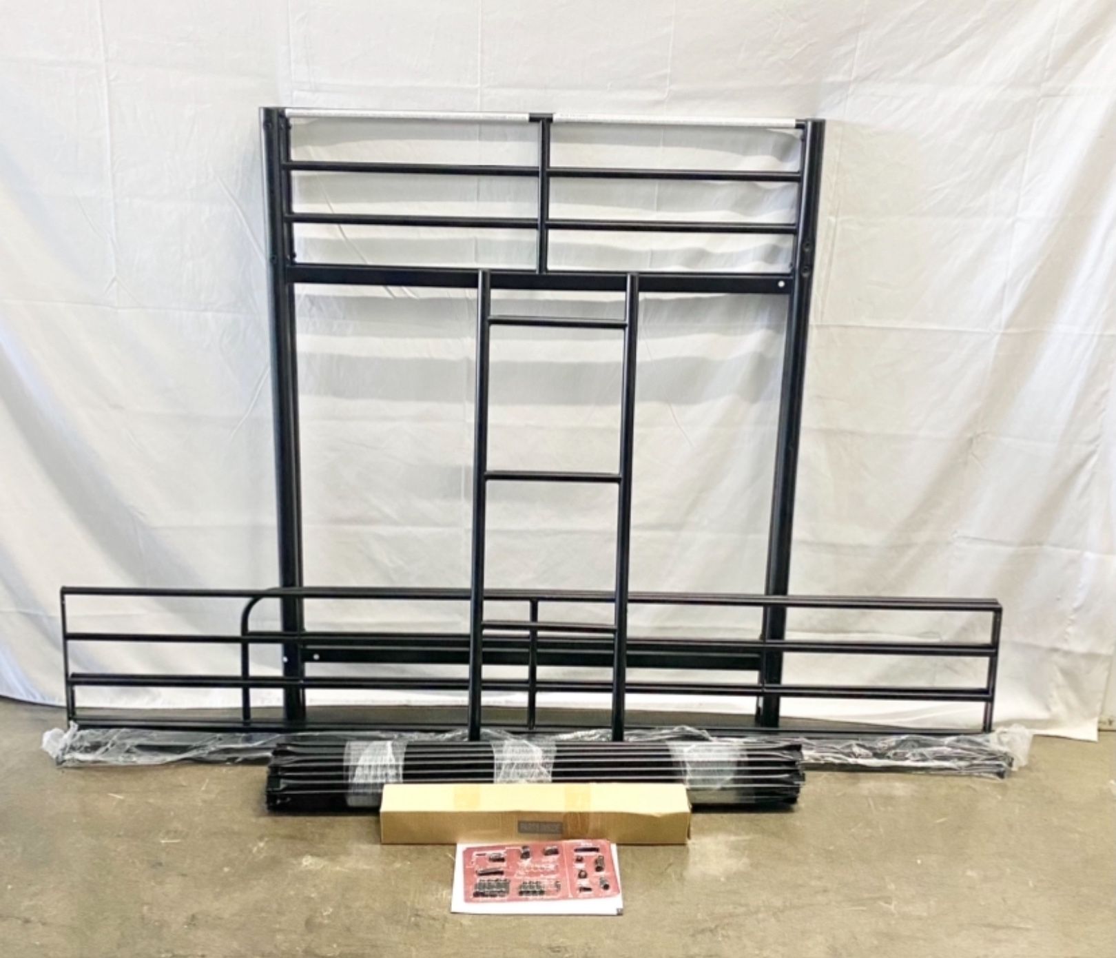 Twin-over-Twin Low Profile Junior Bunk Bed, bunkbed, bed frame, Black *Free Delivery & Assembly*