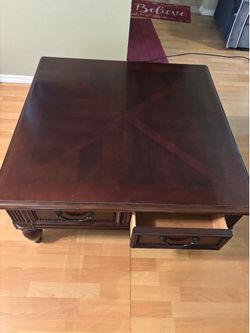 Coffee table and two end tables