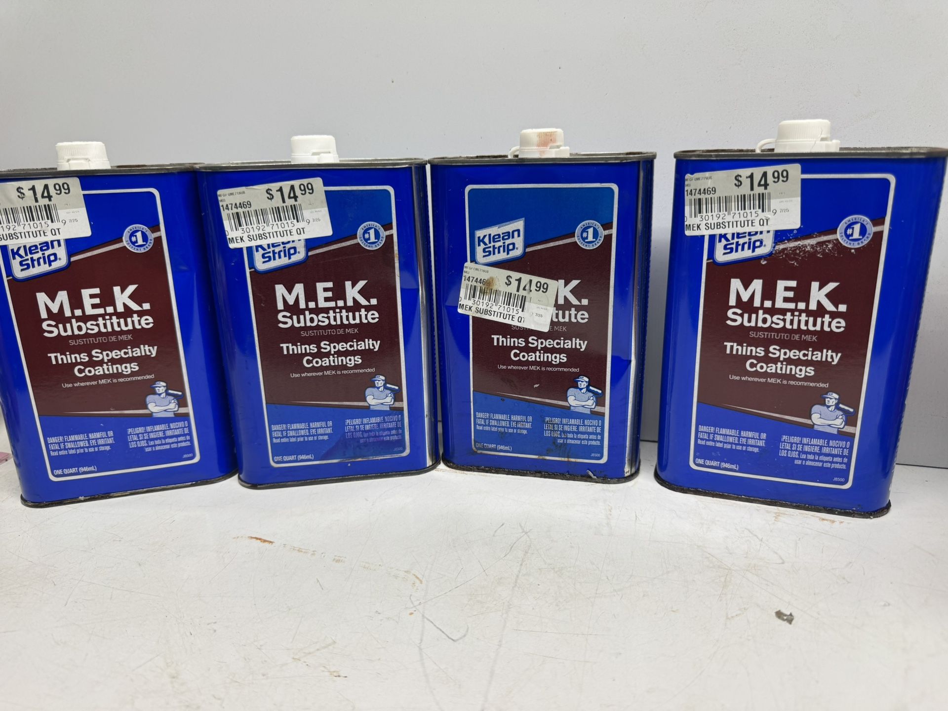 (4) Klean Strip M.E.K. Substitute Qt. $5 Each. Must Pick Up