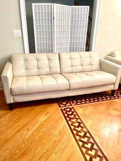 Italian leather couches used