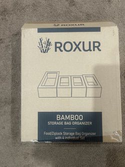Roxur Bamboo Storage Bag Organizer 4-Piece Set