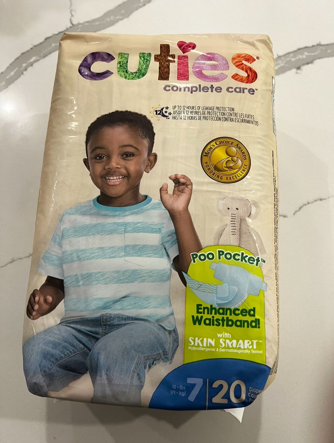 Cuties Size 7 Diapers, 80 Count. 2 Unopened Boxes Available
