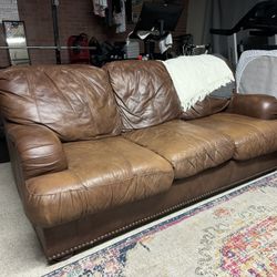 Leather Couch, Love Seat And Chair 