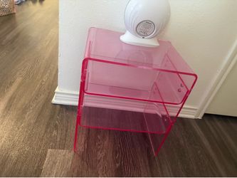 Pink acrylic side table  50$ obo