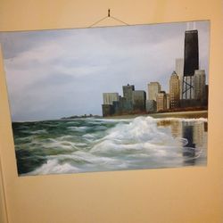 Vintage Painting Of Chicago