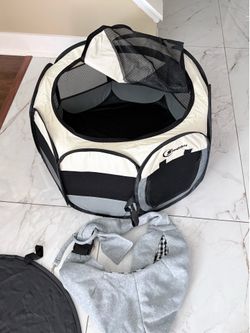 Foldable Puppy play pen with dog sling included