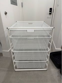Container store wire clothing shelf