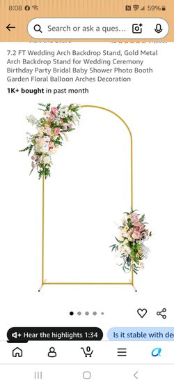 7.2ft wedding arch new in box pick up in pomona $35
