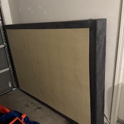 Bed Frame Box Grey  Queen Size 