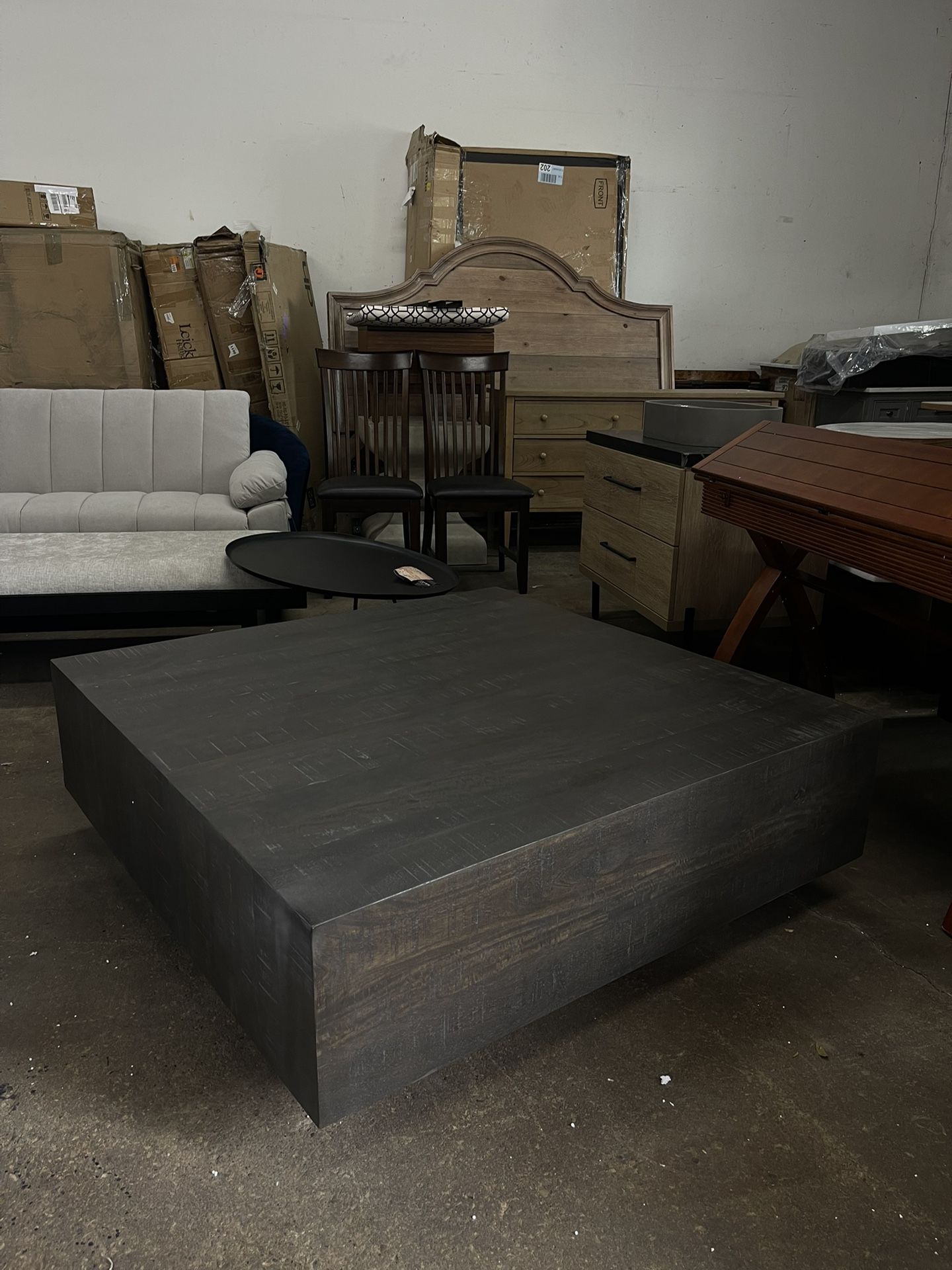 Mercana Hayden Dark Brown Wood Square Coffee Table