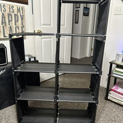 One  storage container-organizer drawer cabinet and One shelf unit 