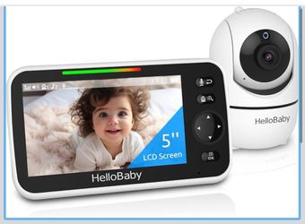 No WiFi Baby Monitor Camera and Audio HB6550, 5" Video Screen