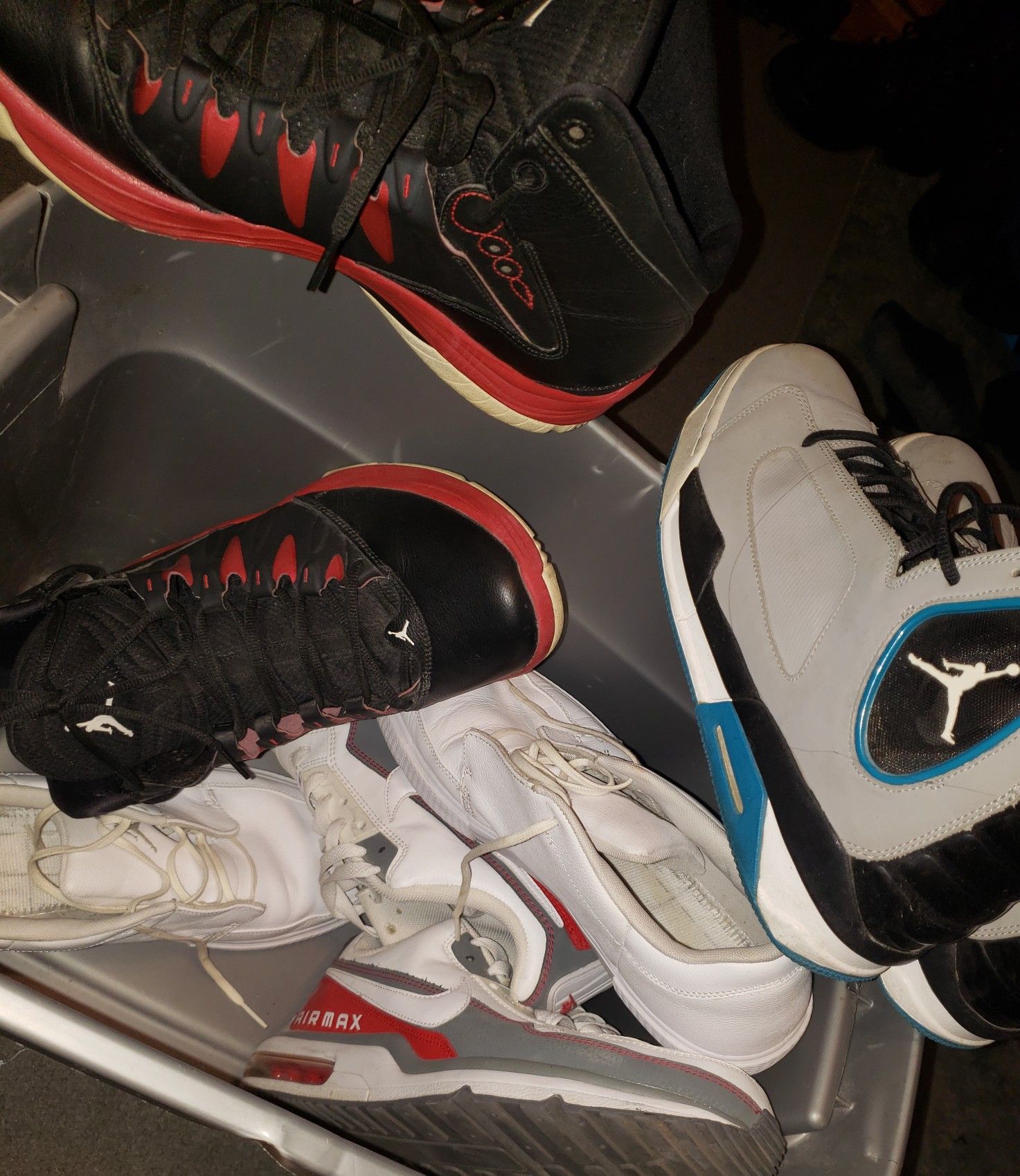 Box of Jordans and Nike
