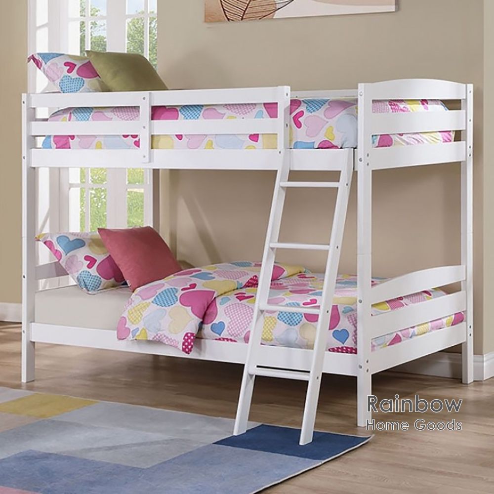 Bunk Bed, Twin / Twin (White Or Gray)