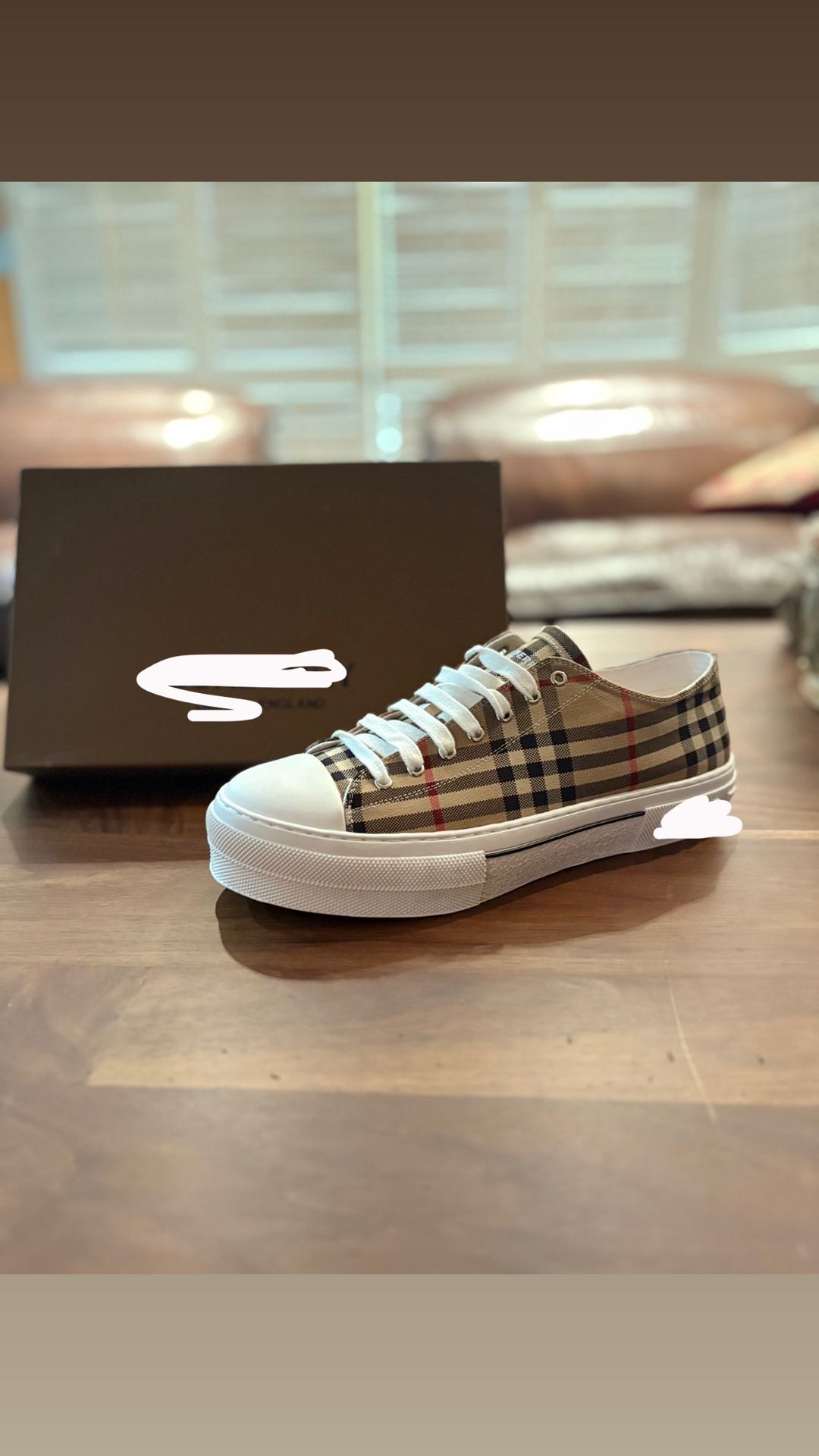Burberry check sneakers